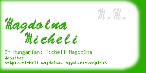 magdolna micheli business card